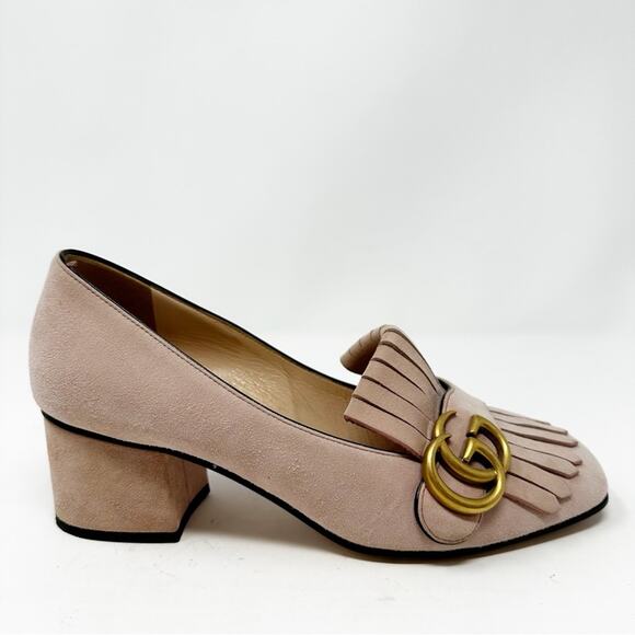 Gucci GG Marmont Fringe Loafer Pumps 36 - Picture 6 of 12